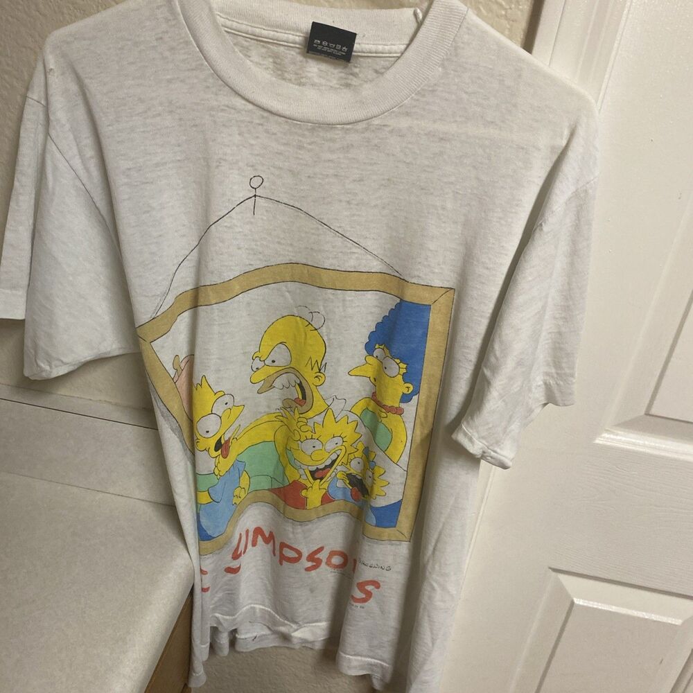 The Simpsons 1990 T-shirt Rare Family Bonding Single Stitch Size L Screen Stars